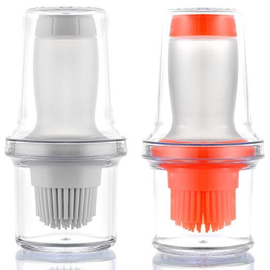 2Pcs Food Grade Silicone Oil Bottle With Heat Resistant Brush Baking Tools