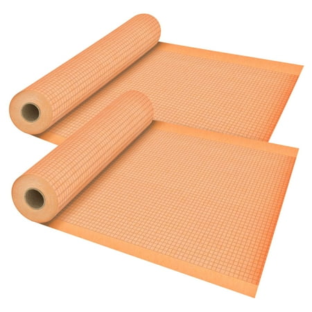 

Waterproofing Membrane [2 Rolls] 108Sq Ft 8Mils 3.3ft x 33ft Shower Waterproofing and Crack Prevention Membrane Underlayment for Tile Shower Walls Bathroom Flooring Wet Room Sauna Steam Room