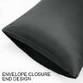 thumbnail image 5 of Unique Bargains 4 Pack Satin Pillowcases for Hair and Skin, Black Travel, 5 of 8