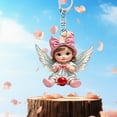 thumbnail image 5 of Kieccall Girl Baby Pendant 2d Flat Car Pendant Car Decoration Bag Pendant, 5 of 8