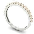 thumbnail image 2 of 0.285 ctw Wedding Band for Women - 14K White Gold Natural Morganite Stackable Eternity Ring, 2 of 6