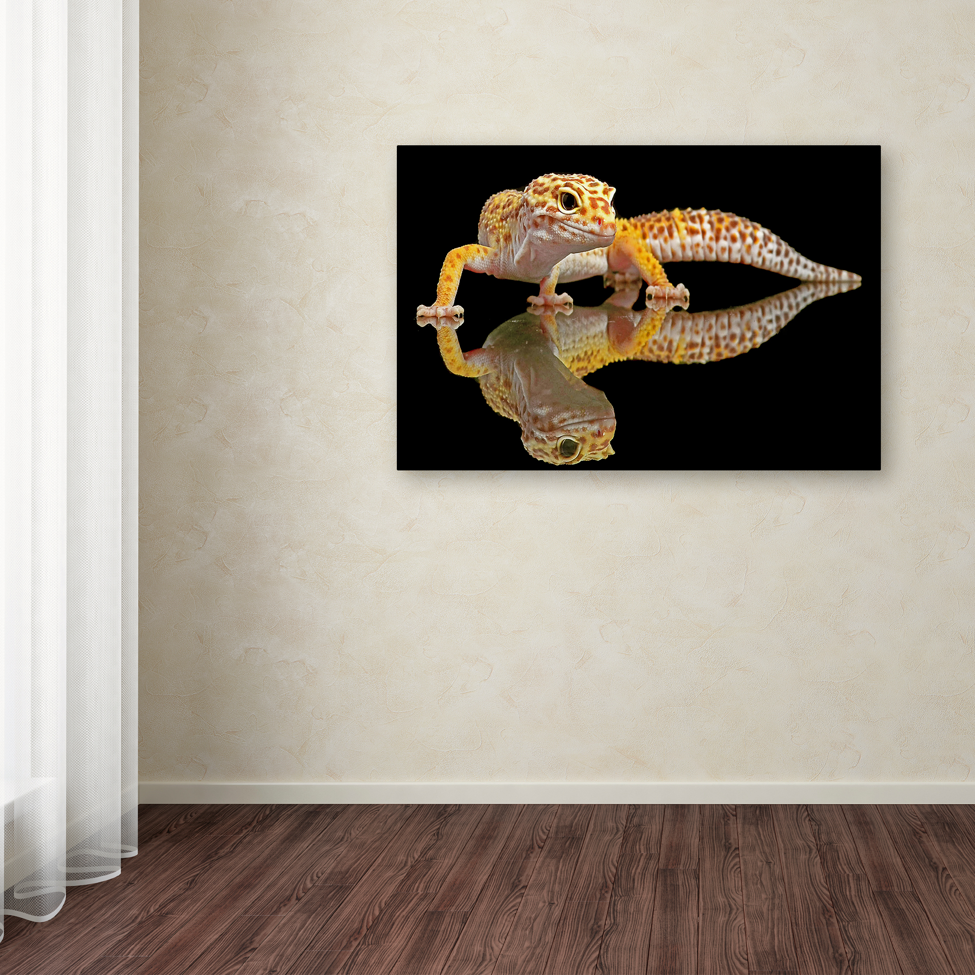 Dikky Oesin 'Leopard Gecko' Canvas Art