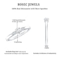 thumbnail image 6 of Rosec Jewels Certified Moissanite 3 Stone Promise Ring - D-VS1 Quality - Ready to Gift for Anniversary, 14K White Gold, US 11.00, 6 of 7