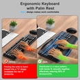 thumbnail image 2 of Combo de teclado y mouse inalámbricos Faadar ergonómico 2.4G de 6 botones, 2 of 8