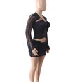 thumbnail image 4 of Suéteres De Punto Bra Top Cardigan Minifalda Señoras Y2k Estilo Lace Up Beach Outfit Kuymtek Azul oscuro T S para Mujer, 4 of 9