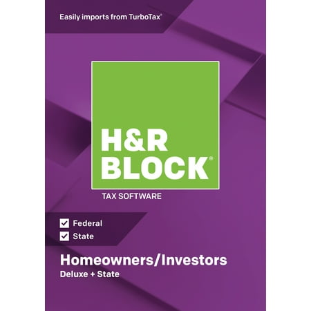 H&R Block Tax Software 2018 Deluxe + State Win (Email (Best Price On Turbotax Deluxe 2019)