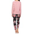 thumbnail image 2 of Flora by Flora Nikrooz Women's Solid Knit Top with Printed Velour Pajama Pant, 2 of 2