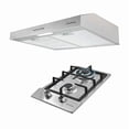 thumbnail image 2 of Combo TIRRENO SUPRA Parrilla Empotrable 2 Quemadores 31 cm y Campana Extractora 50 cm Acero Inoxidable, 2 of 9