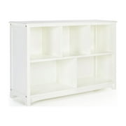 Guiedecraft Kids Classic Bookshelf - White: Childrens Wooden Playroom Shelving Bookcase for Toys، Cube Organizer and Cubby Storage