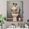 thumbnail image 4 of Dog Reading Newspaper Canvas Wall Art 15.75x11.81 Inches, 4 of 8