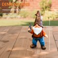 thumbnail image 4 of Figura WONDHOME de gnomo militar para jardín, 17,5 cm, para exteriores, 4 of 7