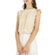 thumbnail image 1 of BLUSA SIN MANGAS CHIC PARA MUJER INSPIRADA, CON VOLANTES Y PLEATS, IDEAL PARA TRABAJAR, TALLA 3XL, BEIGE, 1 of 7
