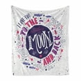 thumbnail image 1 of I Love You Soft Flannel Fleece Throw Blanket, Colorful Love with Fun Forms Comet Rain Storm Clouds Volcano Theme, Cozy Plush for Indoor and Outdoor Use, 70" x 90", Pink Violet Purple, by Ambesonne, 1 of 6
