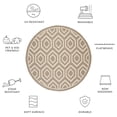 thumbnail image 5 of Safavieh Courtyard Amelia Geometric Indoor/Outdoor Area Rug, Brown/Bone, 7'10" x 7'10" Round, 5 of 9