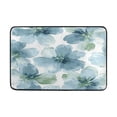 thumbnail image 5 of Wobogo Elegant Flowers in Shades Of Blue Bathroom Shower Curtain Set with Floor Mat and Hooks Ultra Waterproof Visible Slider Beads, 5 of 7