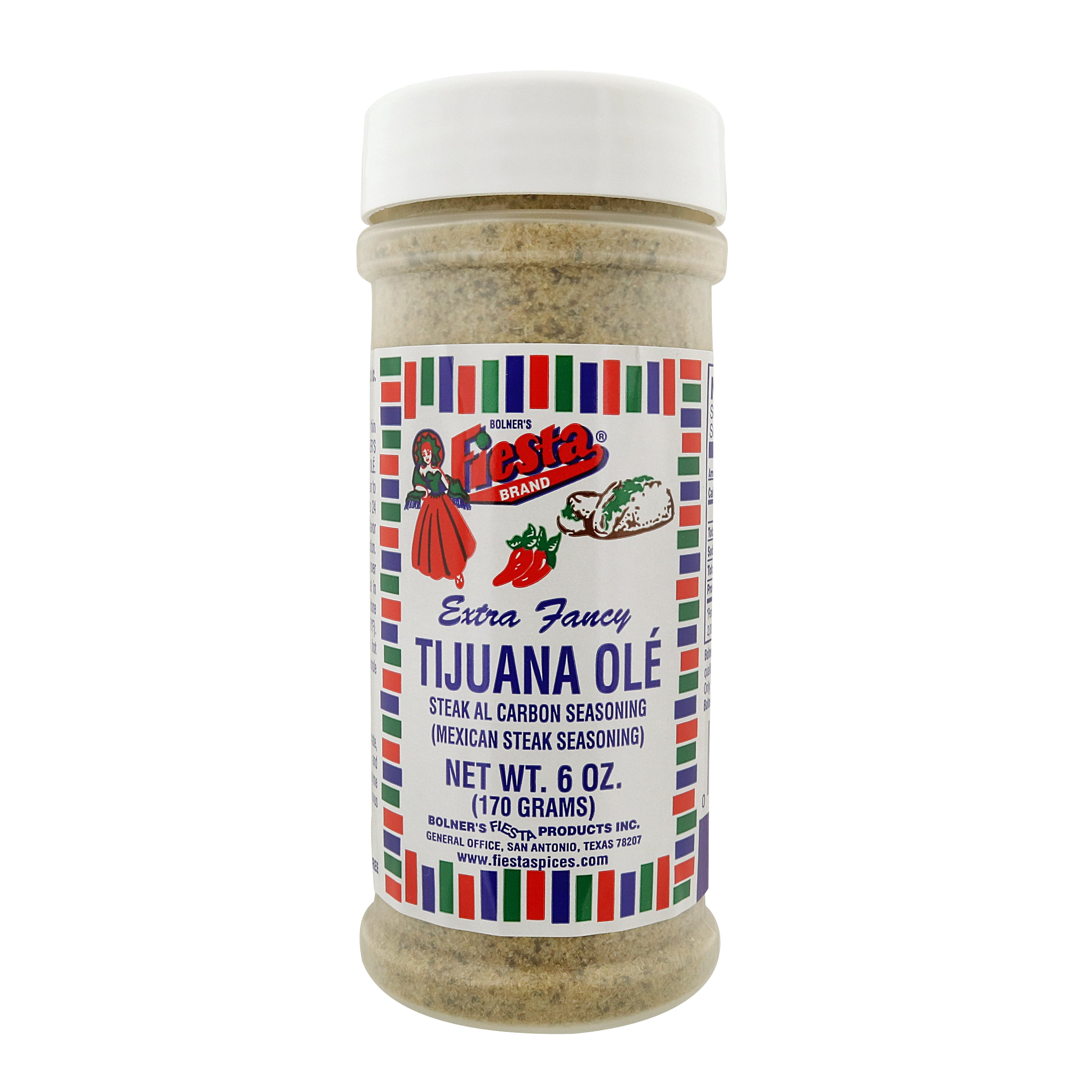Bolner's Fiesta Brand Extra Fancy Tijuana Ole Steak Seasoning, 6 oz