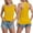 b-4Yellow13, variant on FUYUDY Women'S Tank Top Casual Summer Ribbed Sleeveless Racerback Crew Neck Patterned Print Loose Fit Vest Comfortable Stretchy Basic Female Camisole For Casual Daily Wear,Army Green,L