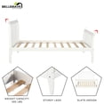thumbnail image 4 of Bellemave Wood Twin Bed Frame with Headboard and Footboard, Kids Twin Bed Frames No Box Spring Needed for Boys and Girls, White, 4 of 10