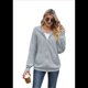 thumbnail image 4 of Sudadera con Capucha y Cremallera de Larga, Color Gris y Azul, Talla XL, 4 of 10