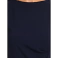 thumbnail image 5 of INSPIRE CHIC Ruched Dress for Women's Short Sleeve Business Work Dress Trendy XS Navy, 5 of 6