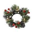 thumbnail image 3 of Tachiuwa 2xChristmas Candle Wreath Supplies Decor Candle Holder for Home Party Red, 3 of 10