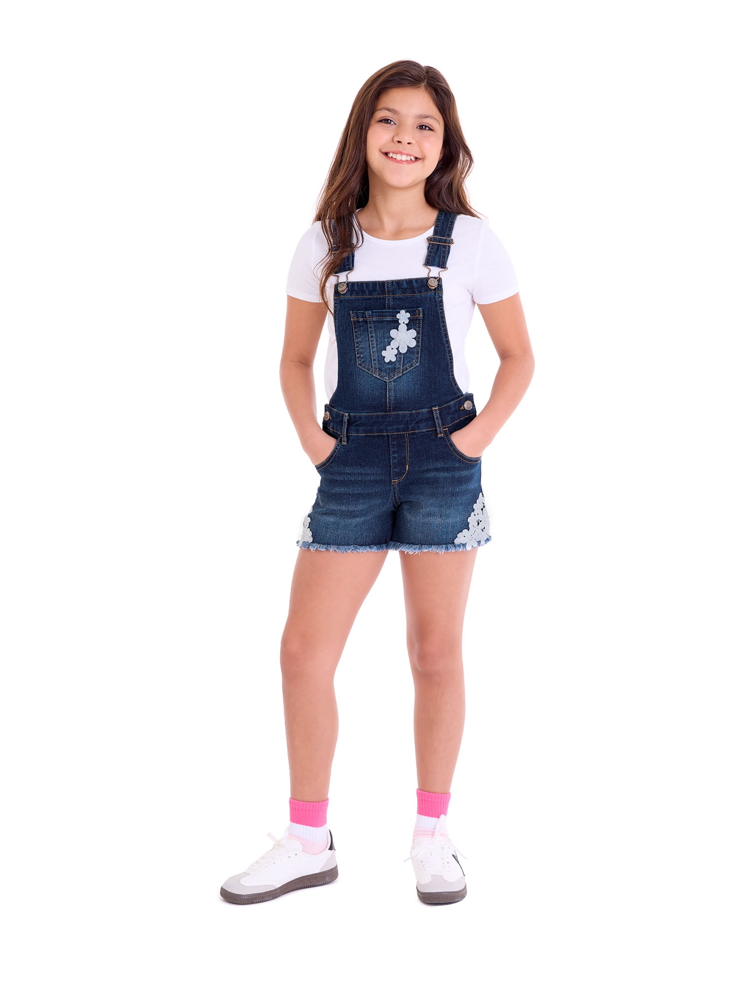 Jordache Girls Denim Shortall, Sizes 4-18