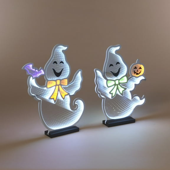 Halloween Infinity Magic Mirror Ghost with Bat