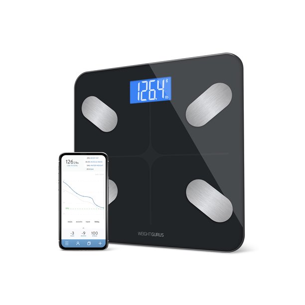 GreaterGoods Smart Scale, BT Connected Body Weight Bathroom Scale, BMI