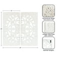 thumbnail image 3 of Kate and Laurel Saanvi Traditional Carved Wood Art Plaque Set, 2 pc, White, Wooden Wall Art with Dimensional Hand-Carved Design for Bedroom or Living Room Decor, 3 of 9