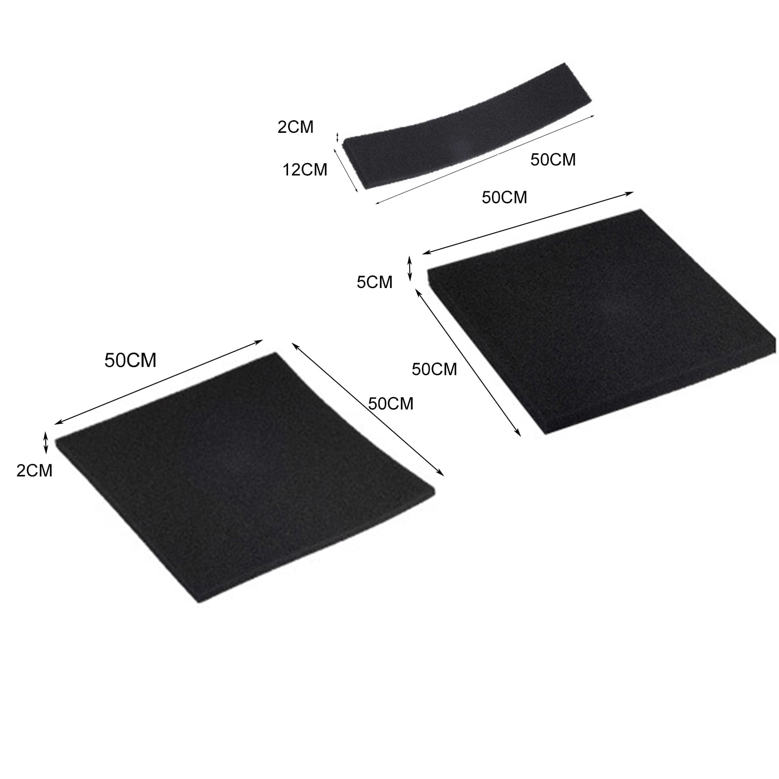 2mm 30PPI Foam Filter Material , RoHS Activated Carbon Foam Sheet