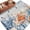 Light Blue Grey, variant on Blue Coastal Round Area Rug 3.3Ft Washable Circle Rugs for Dining Room Table, Summer Beach Starfish Weeping Eucalyptus Retro Non-Slip Carpet Floor Mats Indoor Outdoor Carpet Runner Home Decor