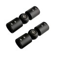 thumbnail image 2 of CHOK 2 Pcs Connecteur de Tige Douche Salle de Bain Robuste Porte en Verre de Salle de Bain Réglable 19 mm Brossé, 2 of 9