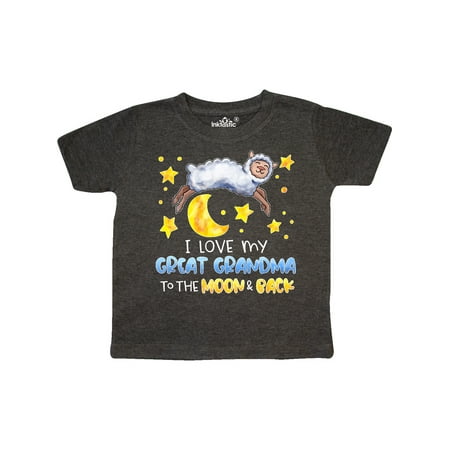 

Inktastic I Love my Great Grandma to the Moon and Back Cute Sheep Gift Toddler Boy or Toddler Girl T-Shirt