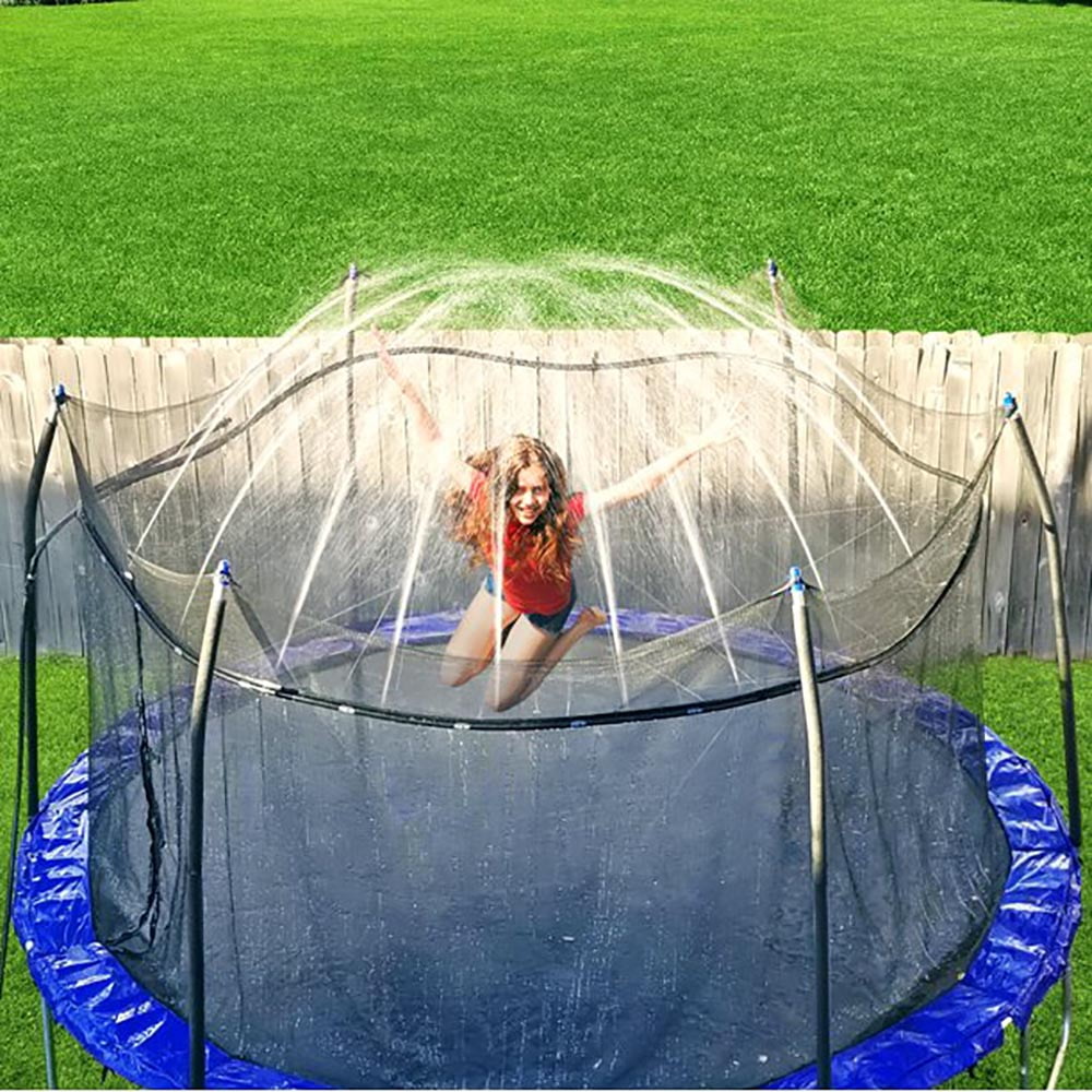 Trampoline Sprinkler for Kids 39.4 ft Outdoor Waterpark Backyard Accessories