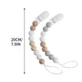thumbnail image 2 of FAMTKT 2 Pack Pacifier Clips for Baby Boys and Girls, One-Piece Silicone Pacifier Chain with Clip for Teether Toys, Pacify Toy Molar Lozenge Chain, 2 of 3