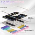 thumbnail image 2 of Dteck Case for iPad Pro 11 inch M4 2024,Heavy Duty Silicone Case 3-Layer Protection Built-in Pencil Holder Shockproof Kickstand Cover for iPad Pro 11-in. (M4),Colorful/Pink, 2 of 5