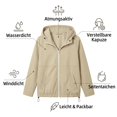thumbnail image 6 of Unir Casual Snap Front Windbreaker Jacket for Women, Stand Collar, Durable Nylon Everyday Outerwear with Pockets, 1 Piece, S-XXL, Plus Size Friendly, 6 of 6