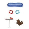 thumbnail image 3 of Almencla Dollhouse Swimming Pool Set Accessory Pretend Toy Ornament Play House Supplies Kids Toy for Fairy Garden Furniture Miniature, 3 of 7
