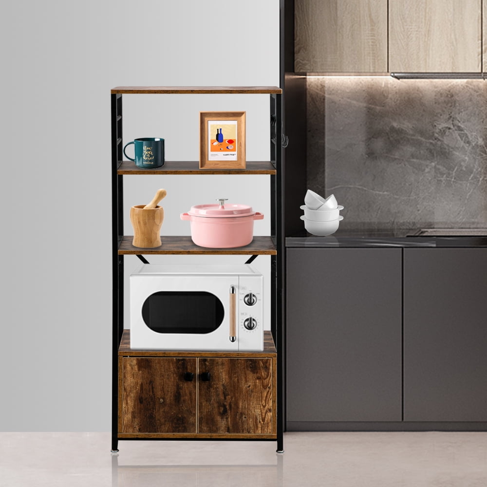 1Pc 5Layer Mdf With Industrial Style Wrought Iron Kitchen