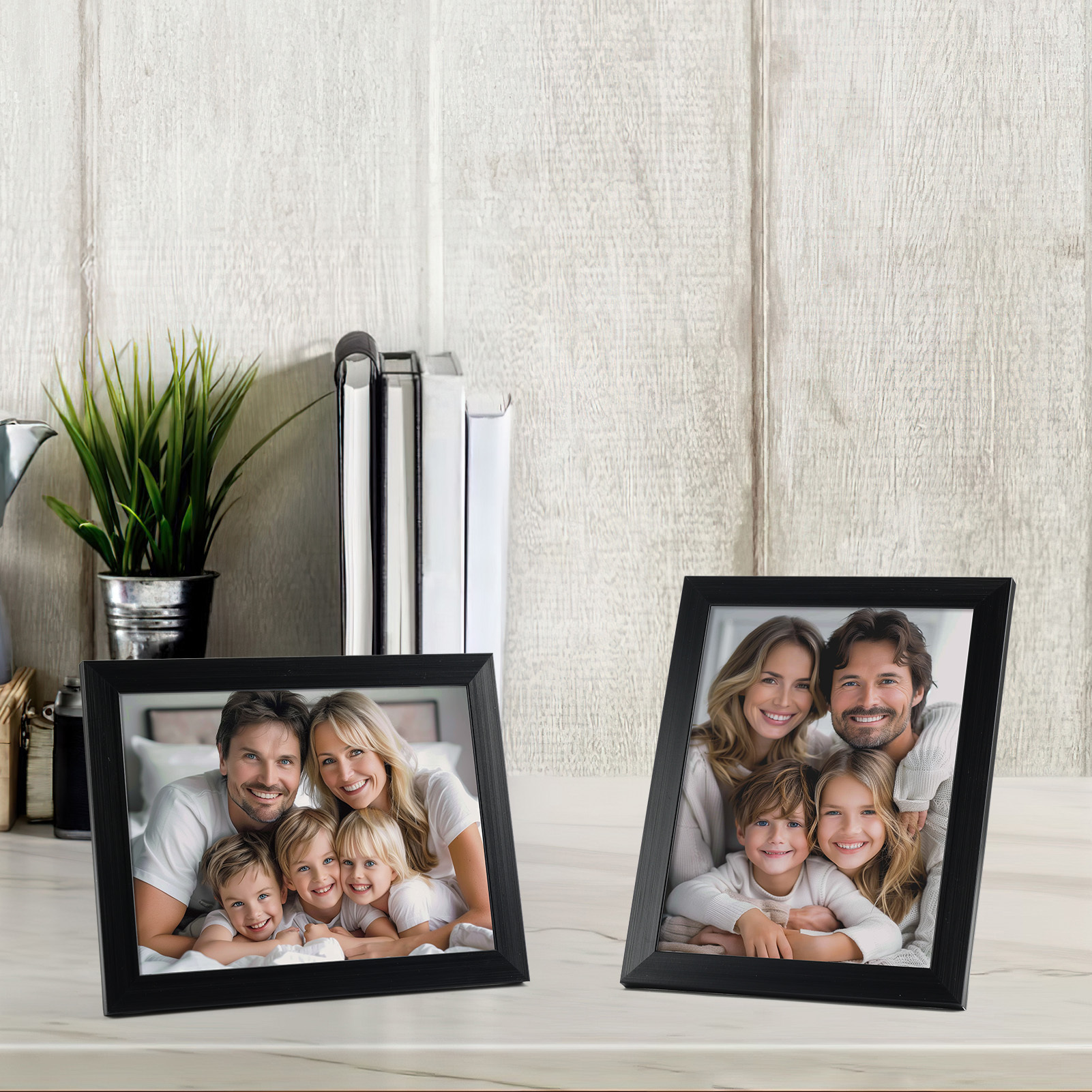 9-Pack Classic 6x8 Picture Frames for Wall or Tabletop