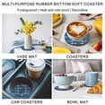thumbnail image 5 of Blue Fish Scale Coasters Set of 2, Absorbent Coasters for Drinks, Modern Geometric Ombre Abstract Moroccan Coaster for Desk Coffee Table Protection, Home Decor House Warming Gifts 4", 5 of 8