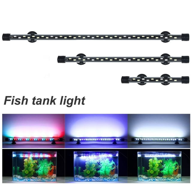 PEACNNG Aquarium Light Fish Tank Underwater Lamp White Color Light Effect LED Compact Aquariums Lighting Decoration