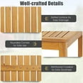 thumbnail image 6 of Gymax 45'' Rectangular Bar Height Dining Table Outdoor Acacia Wood Bar Table Indonesia Teak, 6 of 10