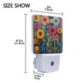 thumbnail image 4 of Yayeee LED Plug in Night Light for The Home with Auto Dusk to Dawn Light Sensors, 2 Pack, Orange Colorful Flowers, 4 of 6