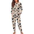 thumbnail image 4 of Tutoliy Halloween Pjs for Women Cat Pumpkin Printed Pajama Set Crewneck Nightwear Spider Web Printed Plus Size Loungewear with Pockets, L, 4 of 7