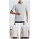 thumbnail image 1 of Blusa y camisa de manga corta con cuello alto para hombre, cuello alto, media cremallera, para fitness y ocio, deportiva, color liso, manga corta, blusas de poliéster para hombre, 1 of 9