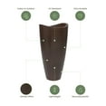 thumbnail image 6 of Ecobo 31.5 inches Eco-Friendly Round Pot Planter Onda Indoor/Outdoor use, Durable, Versatile & Lightweight, Designed by Brazilian Artisans, Contemporary All-Weather Design –Brown, 6 of 7