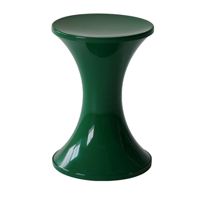 Tabouret Repose-Pieds de Rangement en Forme de Sablier en Matériau PP Table d'Appoint Créative avec Couvercle Amovible