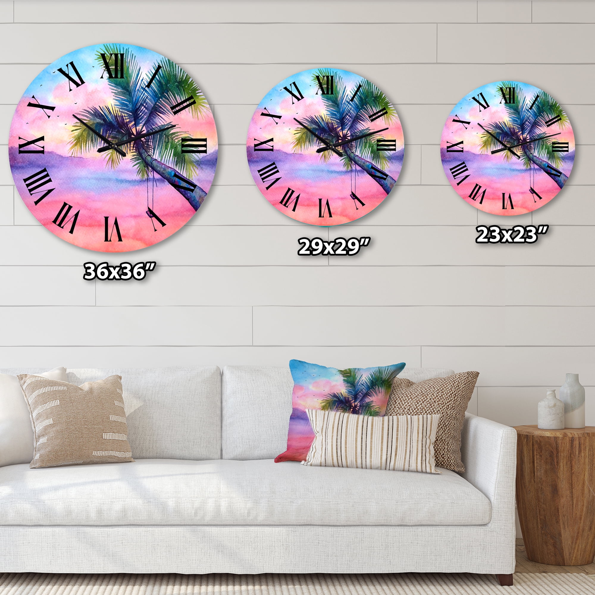 Designart 1 in Coastal Wall Clock