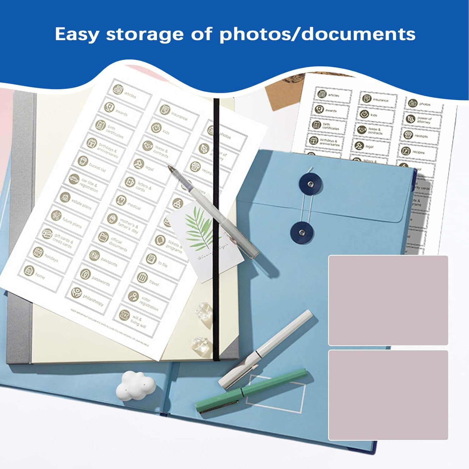 if I Die Binder - Document Organizer Binder with Pockets – Important Papers Storage Folder for Home, Office & Travel, Portable Plastic File Holder